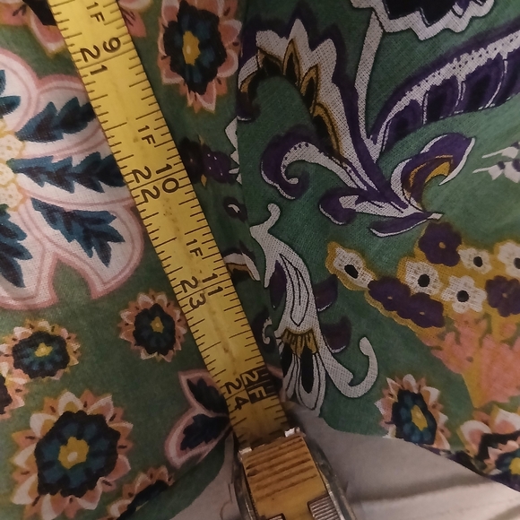 Sundance Green and Blue Floral Blouse - Picture 3 of 4